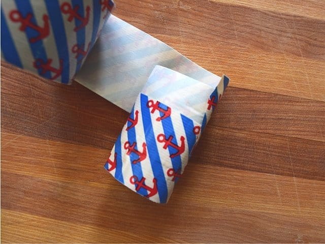 Tape over the top leaving a border