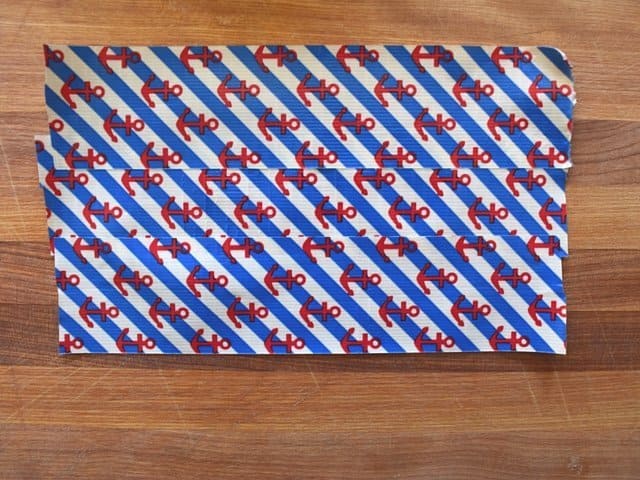 Tape three sections together with a slight overlap