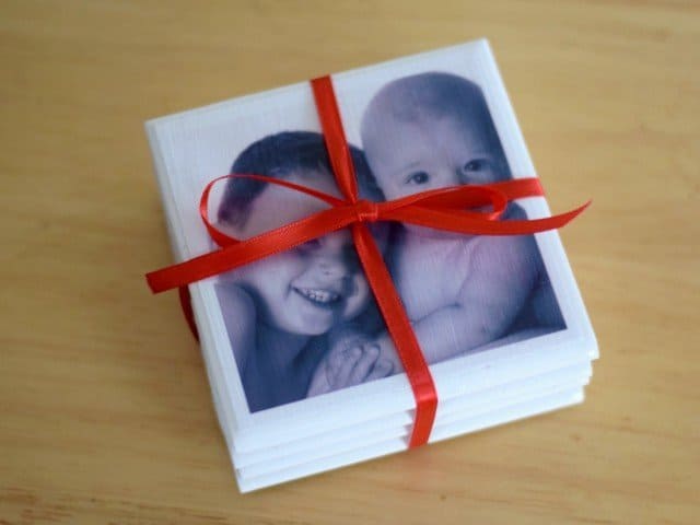 DIY Photo Coasters Tutorial finished product