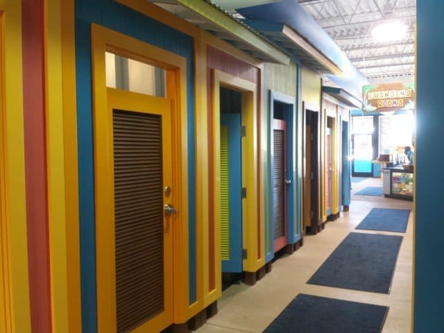 Easy to use changing rooms at Goldfish swim school