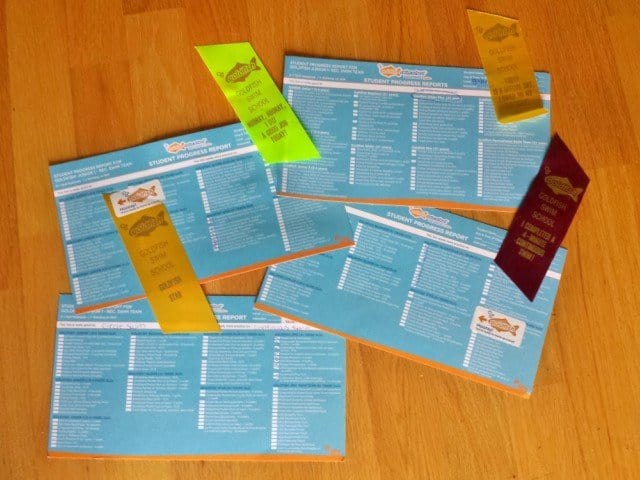 Goldfish swim school report cards