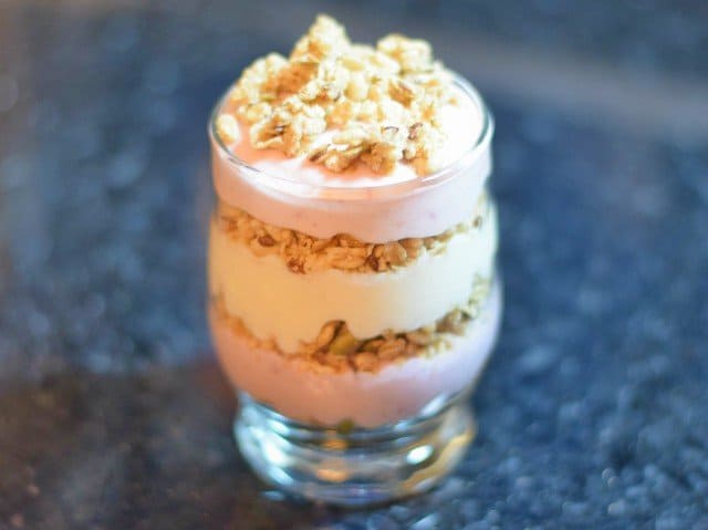 Gorgeous yogurt granola parfait