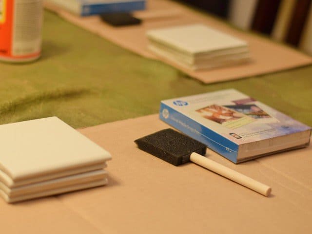HP Sticky Paper party setup