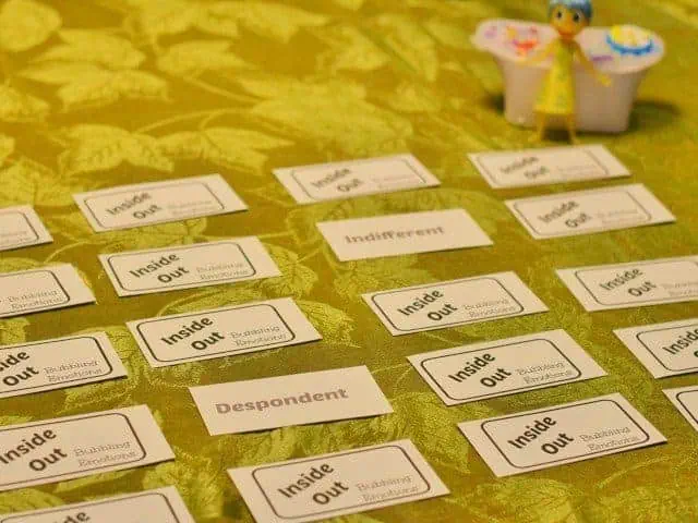 Inside Out Bubbling Emotions Memory Game setup