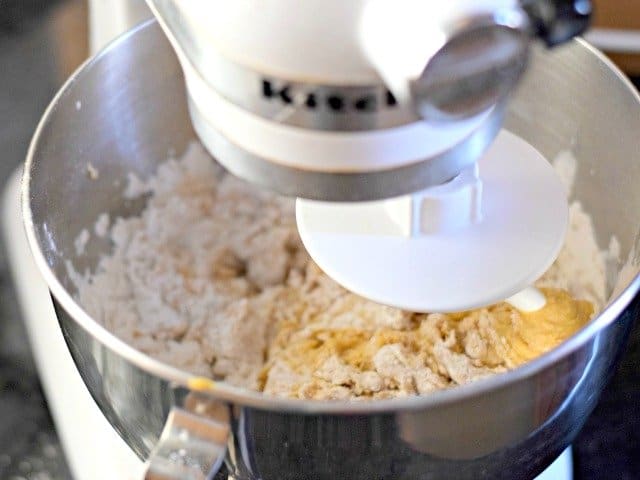 Mix dough until kneaded well for ten minutes