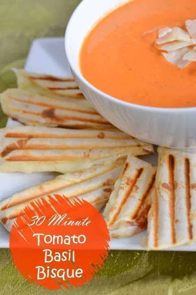 30 minute tomato basil bisque
