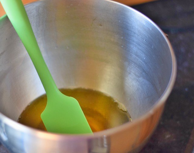 All DIY Soothing Lotion oils melted together