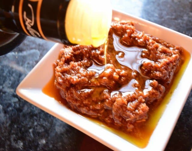 Add good quality olive oil and stir
