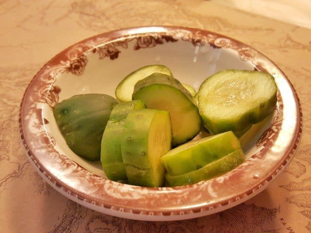 Housemade pickles at Ted's Montana Grill