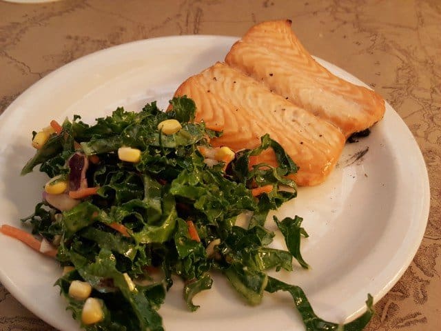 Kid's meal at Ted's Montana Grill includes grilled salmon