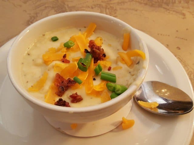 Loaded baked potato soup at Ted's Montana Grill