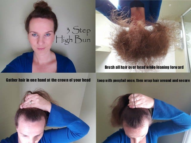 Simple 3 step high bun tutorial
