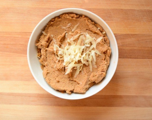 Bowl of homemade refried beans to enjoy