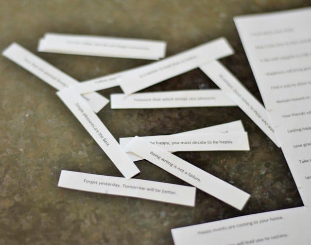 DIY Fortune Cookie Fortunes