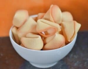 Homemade fortune cookies ready to enjoy