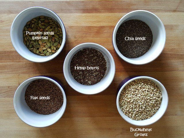 Ingredients for homemade gluten free cereal