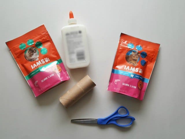 Items needed for DIY cat treat dispenser