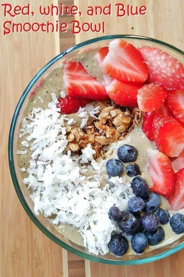Red white and blue smoothie bowl recipe