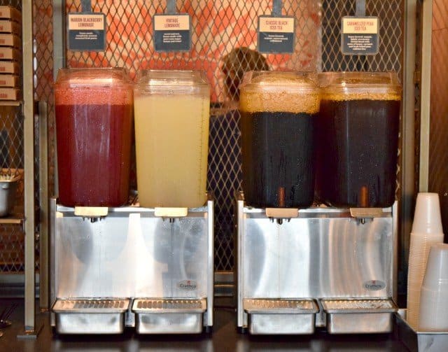 Lemonade options at MOD Pizza