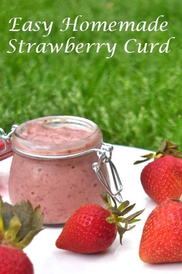 Easy Homemade Strawberry Curd - this recipe is great as a cake filling, pancake or crepe topping, or just as a fruit dip. You can even use it over ice cream. Ready in just over 30 minutes, this is a great treat to bring to a party or serve as an appetizer with fruit.