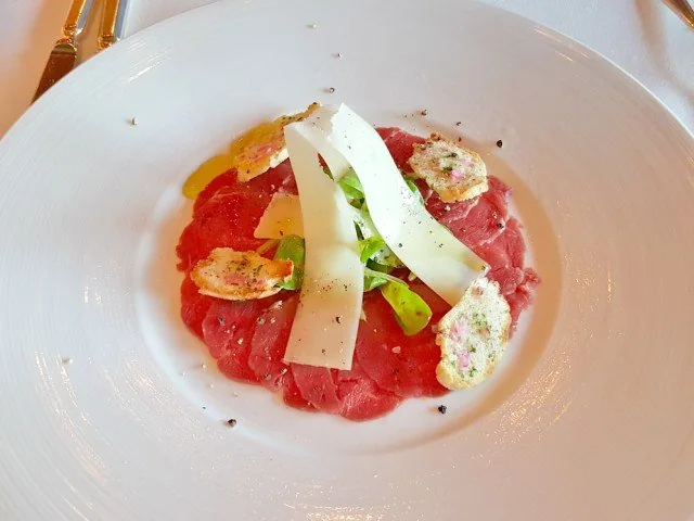 Carnival Cruise Steakhouse Dinner Beef Carpaccio appetizer