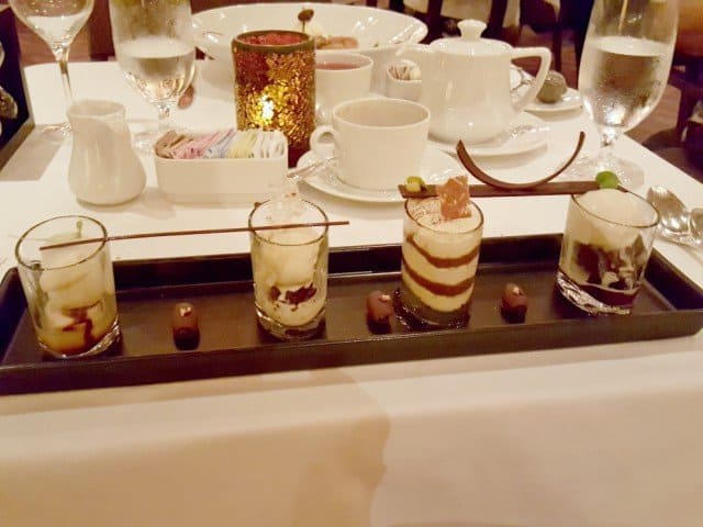 Chocolate sampler dessert Carnival Cruise Steakhouse Dinner