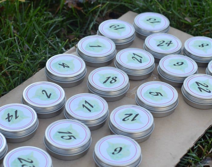 Add labels to tins