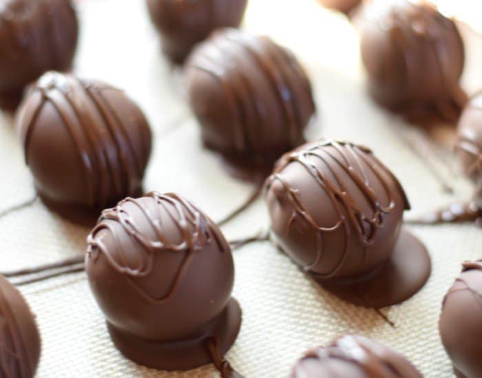 Making brown sugar cookie dough truffles for teach gifts