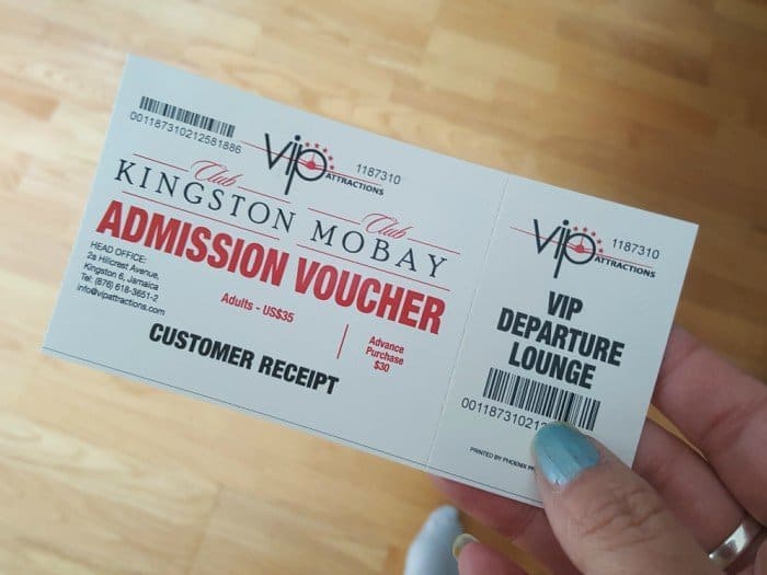 Ticket to Club Mobay Lounge