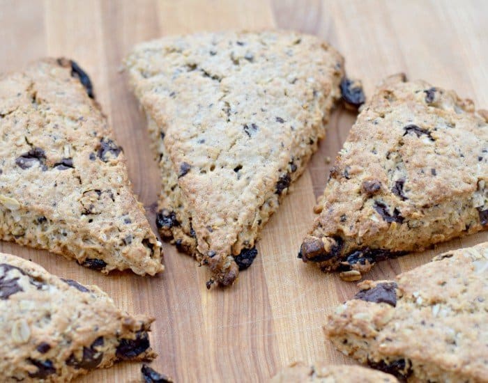 Enjoy cherry chip scones from scratch