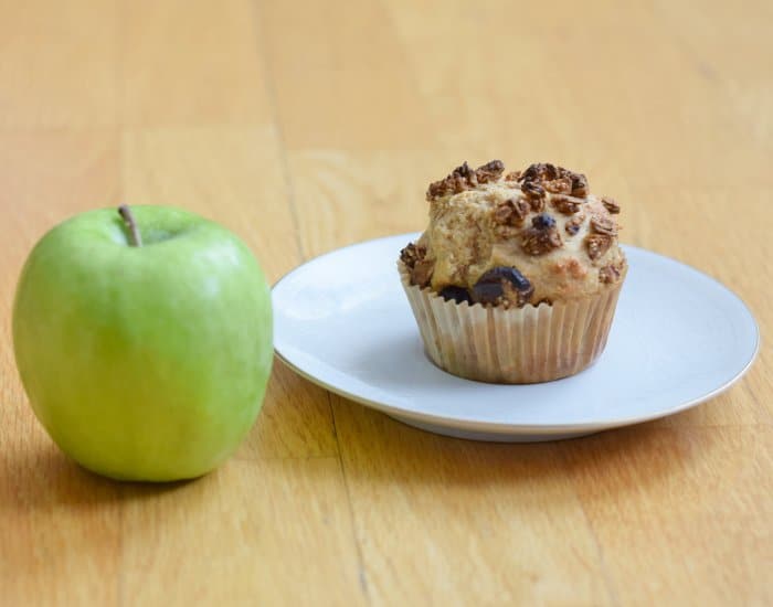 Enjoy a tasty homemade apple cinnamon muffin