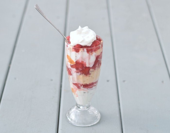 Make your own PBnJ Parfait with peanut butter mousse