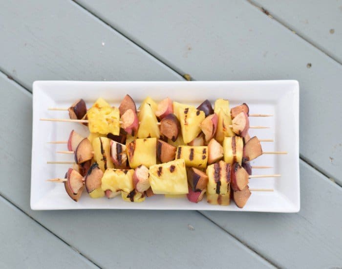 Grilled fruit kebabs recipe