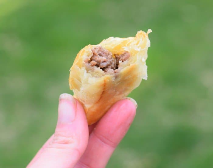 Mini beef empanadas from scratch with honey habanero