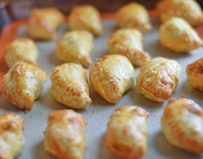 Puff pastry empanadas fresh from the oven