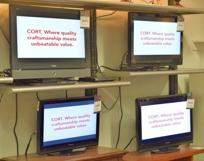 Add televisions for your basement from CORT Furniture Clearance Centers