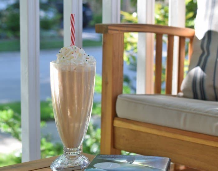 Cake Batter Frappe on a peaceful summer morning