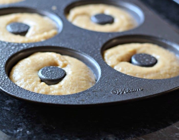 Add batter to donut pans