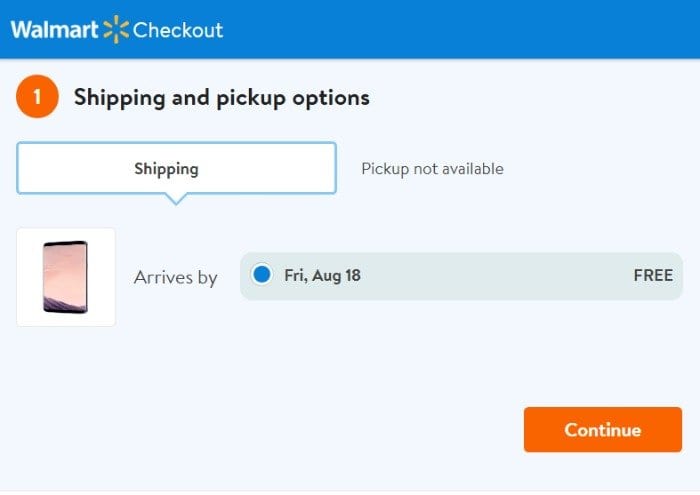 Buying the Samsung S8 on Walmart
