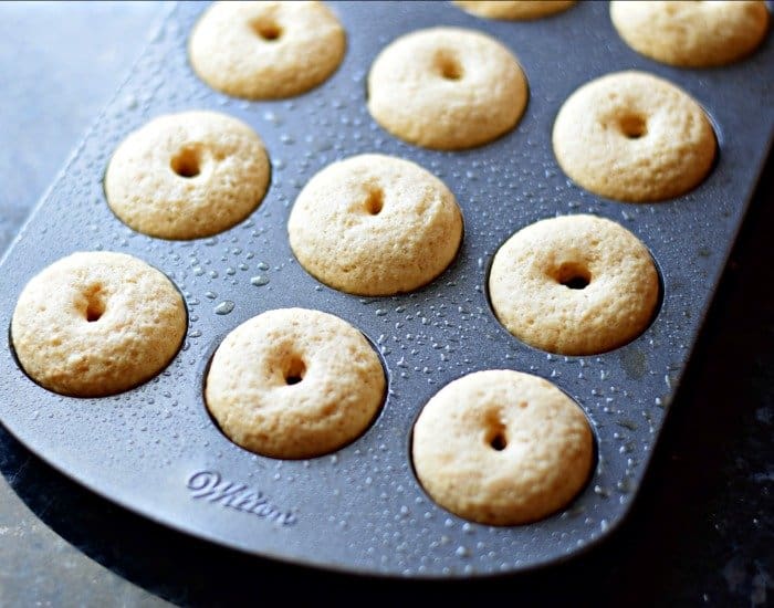 Fresh from the oven mini cinammon donuts