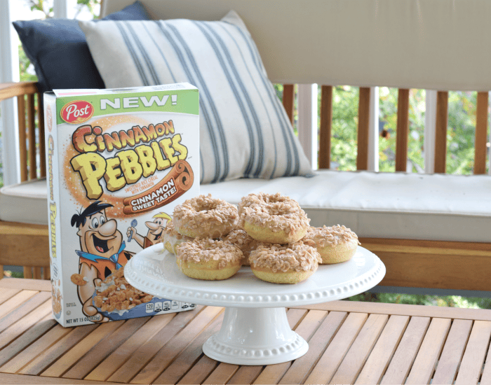 Platter of easy homemade cinnamon donuts