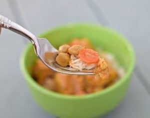Bite of Instant Pot chicken tikka masala
