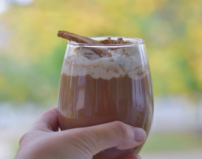 Enjoy a spicy cinnamon mocha