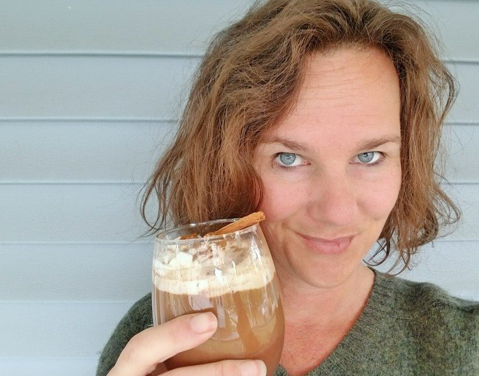 Enjoying my spicy cinnamon mocha