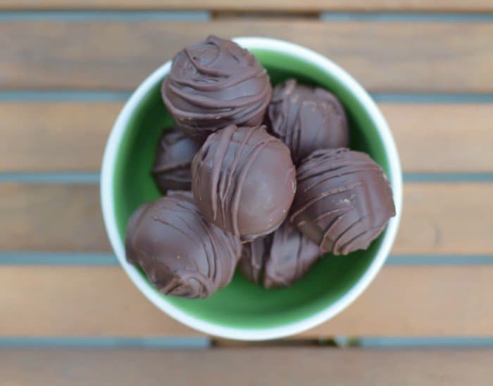 Delicious bowl of edible snickerdoodle cookie dough truffles