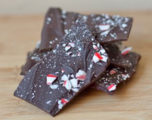 Homemade peppermint bark no white chocolate
