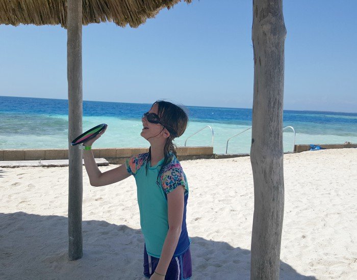 Bring toys to Belize barrier reef snorkeling