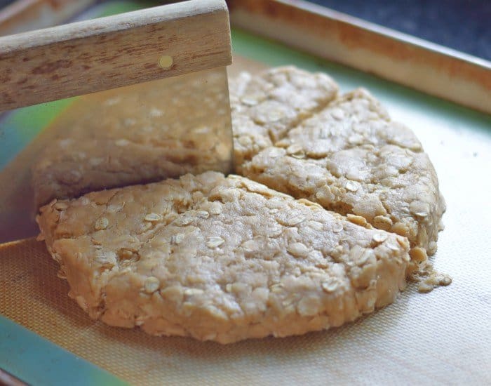 Cut scones with a bench scraper