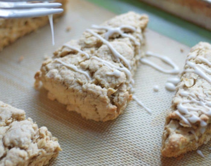 Drizzle over chai scones