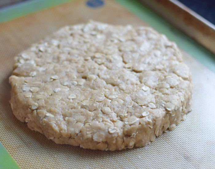 Form chai tea scone dough into a disk